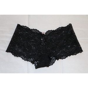 Victoria’s Secret Black Boy Short Lace Panty